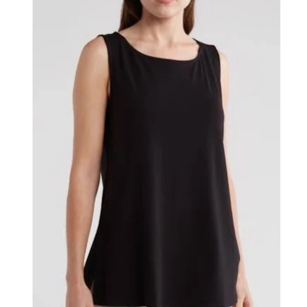Eileen Fisher: Rayon Jersey Round-neck Tank